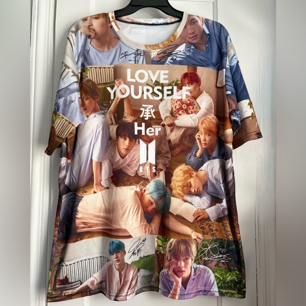 BTS “Love Yourself” Graphic Oversized T-Shirt K-Pop Fan Merch Tee Bantang